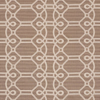 Schumacher Ziz Embroidery Mocha Fabric 71932