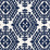 Schumacher Omar Embroidery Navy Fabric 71941