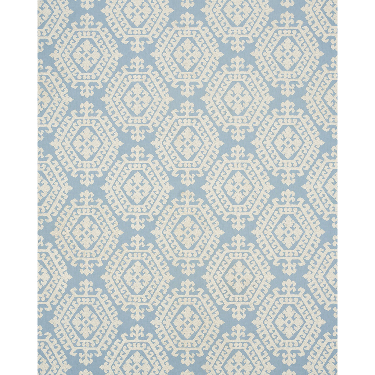 Schumacher Omar Embroidery Sky Fabric 71945