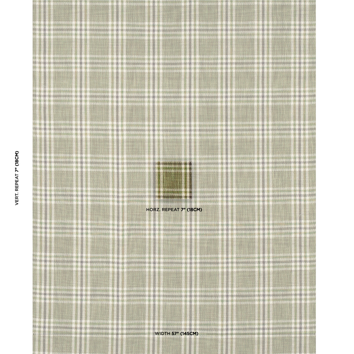 Schumacher Mariga Green Fabric Sample 72063