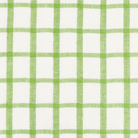 Schumacher Pauline Check Casement Leaf Fabric 72071