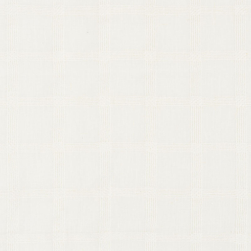 Schumacher Pauline Check Casement Whitework Fabric Sample 72073