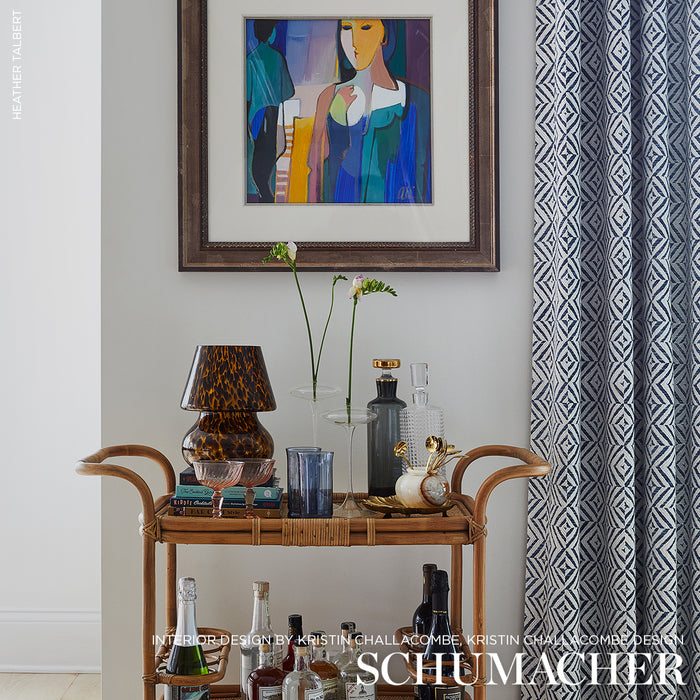 Schumacher Jubilee Blue Fabric 72151