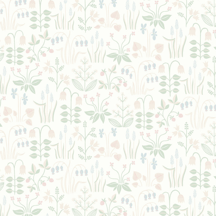 Schumacher Strawberry Field Ivory Wallpaper 7217