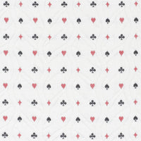 Schumacher Le Joueur Matelasse Rouge Et Noir Fabric 72270