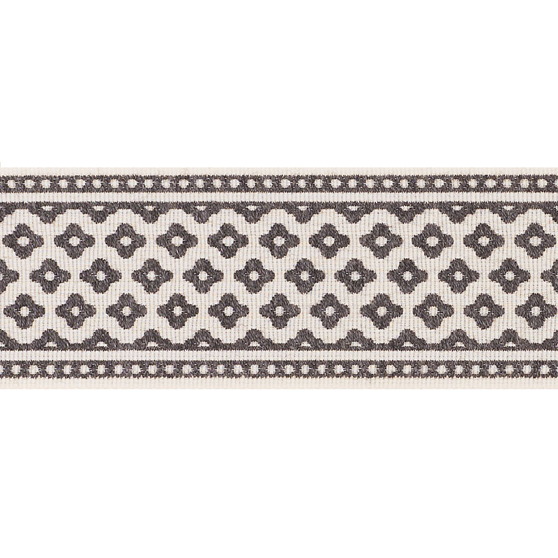 Schumacher Cherie Tape Charcoal Trim Sample 72312
