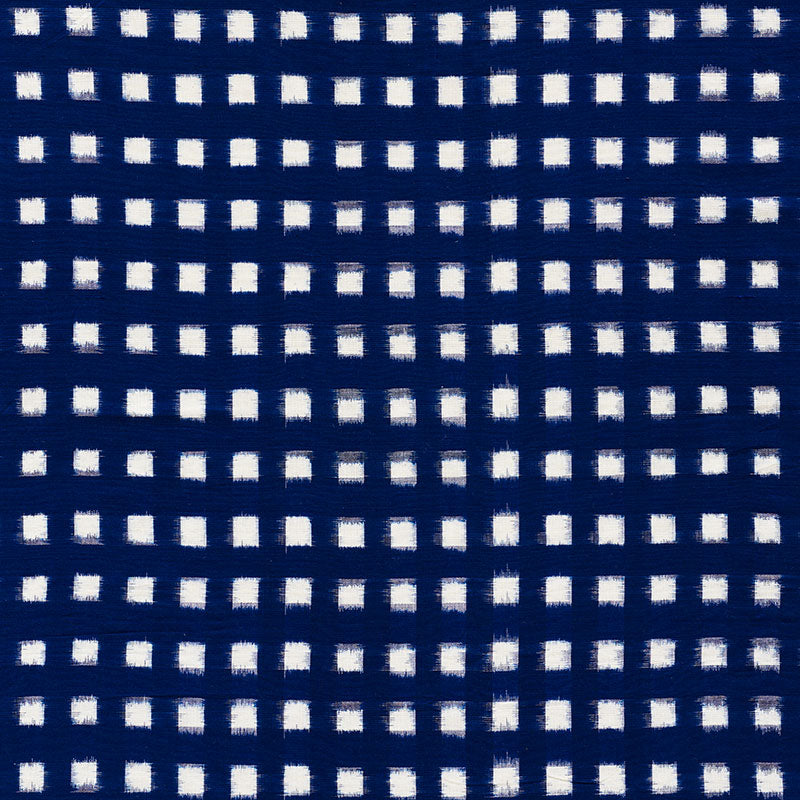 Schumacher Heiho Ikat Indigo Fabric Sample 72350
