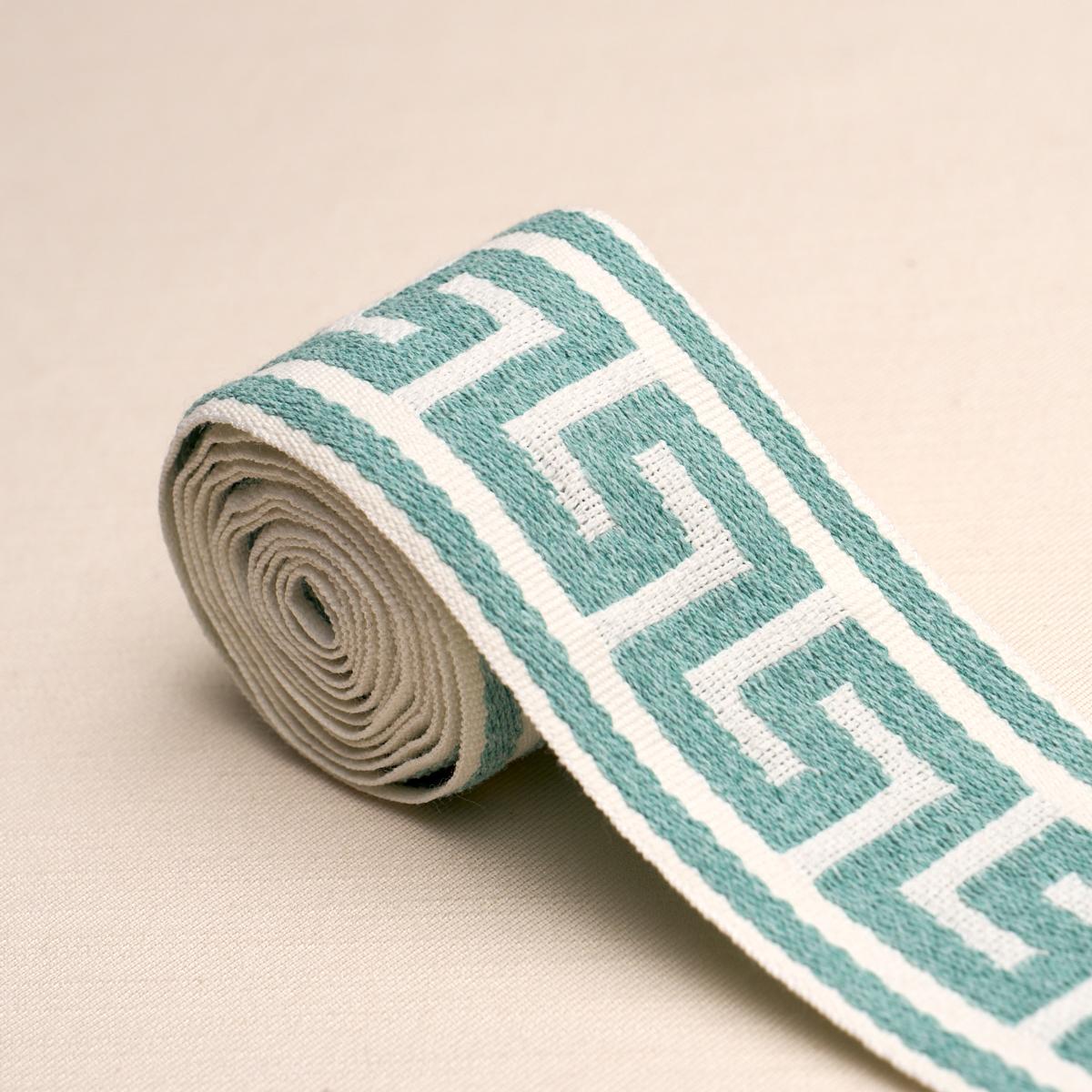 Schumacher Ganton Tape Indoor/Outdoor Teal Trim 72396