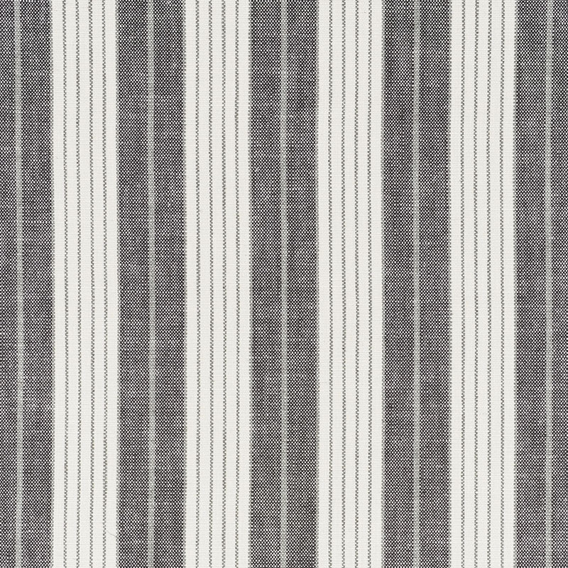 Schumacher Horst Stripe Blackwork Fabric Sample 72601