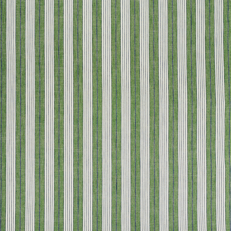 Schumacher Horst Stripe Green Fabric Sample 72605