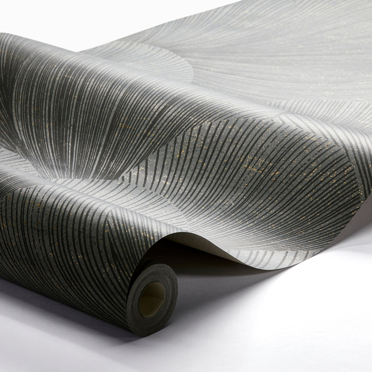 Schumacher Mirage Charcoal Wallpaper Sample 7262