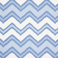 Schumacher Chevron Ikat Blue Fabric 72630