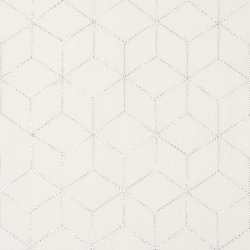 Schumacher Atria Sheer Silver Fabric 72670