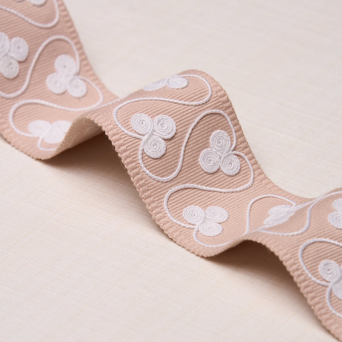 Schumacher Coquette Tape Blush Trim Sample 72746