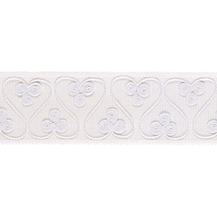 Schumacher Coquette Tape White Trim Sample 72747