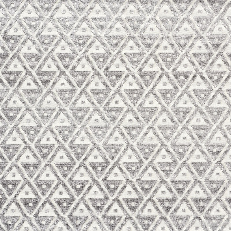 Schumacher Hoffmann Velvet Silver Fabric Sample 72991