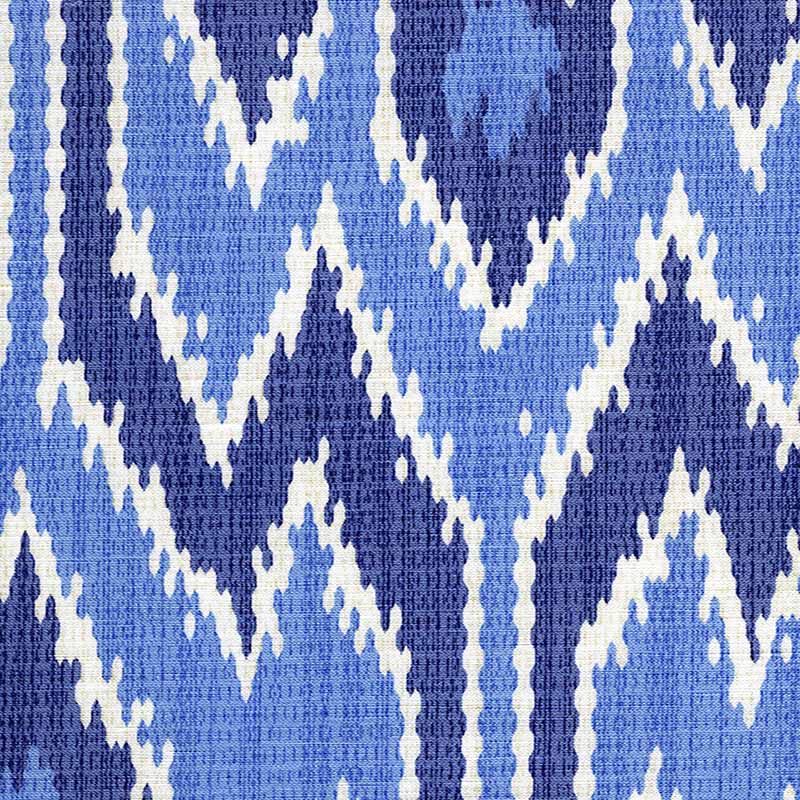 China Seas Lucaya Ikat Multi Sky Blue Fabric 7300-03