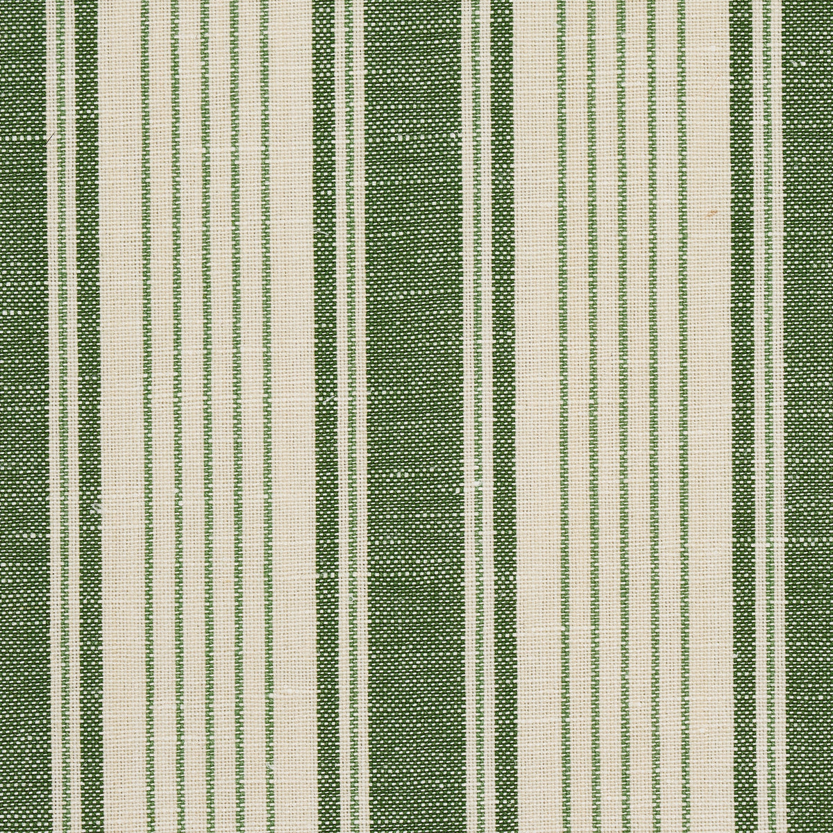 Schumacher Ojai Stripe Leaf Green Fabric 73005