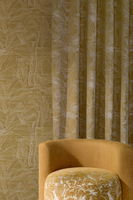 Jim Thompson Parlor Palms Chartreuse Fabric Sample JT013982002