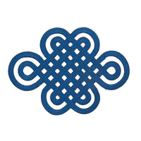 Schumacher Good Luck Knot Applique Sapphire Trim 73052