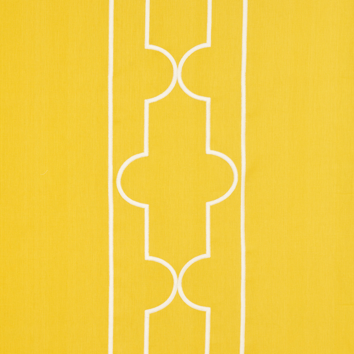 Schumacher Limitless Lattice Yellow Fabric Sample 73072
