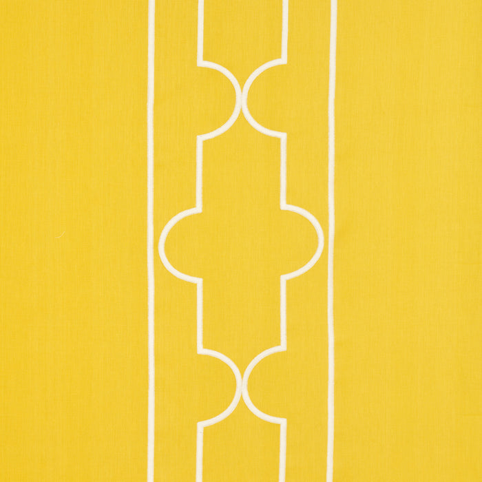 Schumacher Limitless Lattice Yellow Fabric Sample 73072
