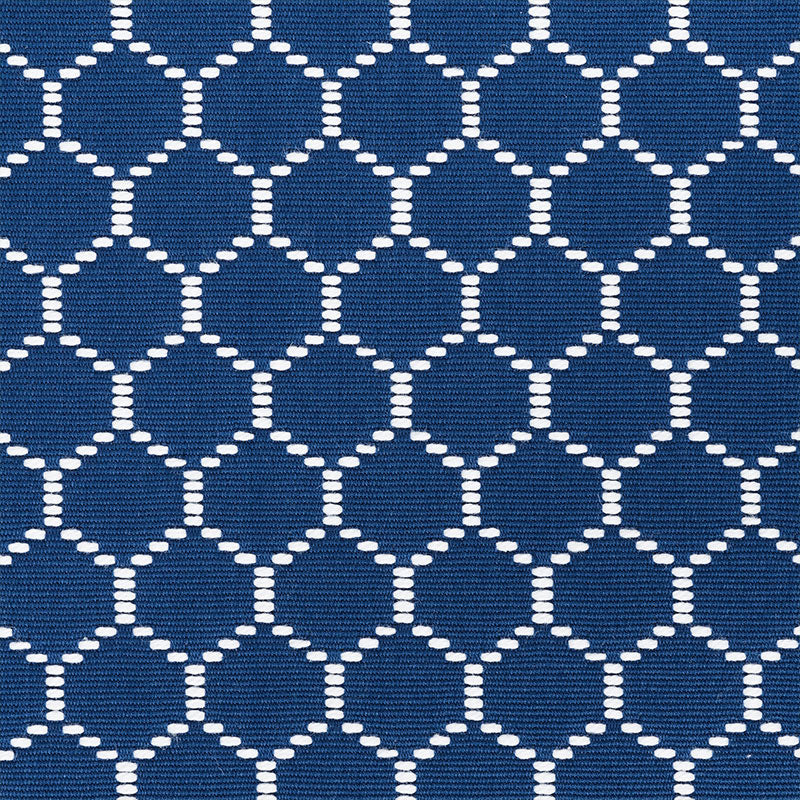 Schumacher Fishnet Marine Fabric Sample 73093