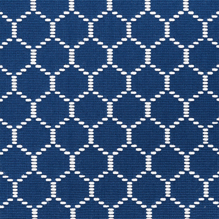 Schumacher Fishnet Marine Fabric Sample 73093