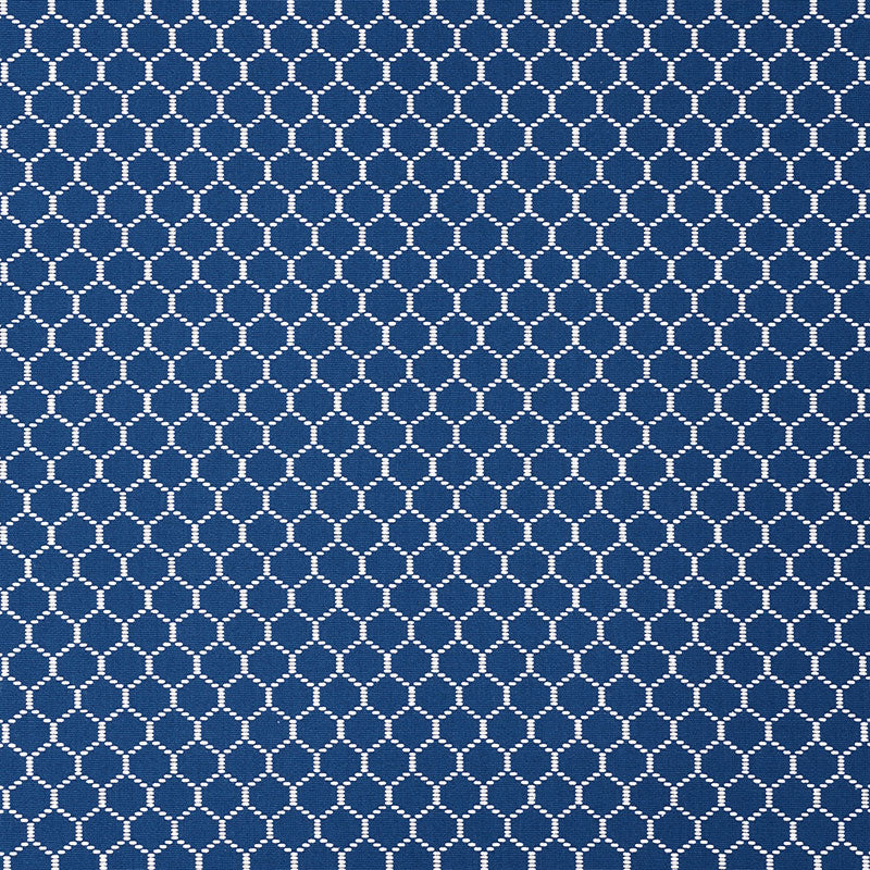 Schumacher Fishnet Marine Fabric Sample 73093