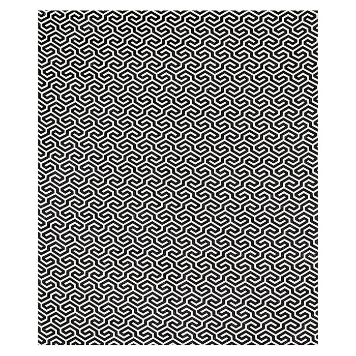 Schumacher Ming Fret Velvet Black Fabric Sample 73107