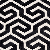 Schumacher Ming Fret Velvet Black Fabric 73107