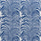 Schumacher Zebra Palm Indoor/Outdoor Navy Fabric Sample 73170