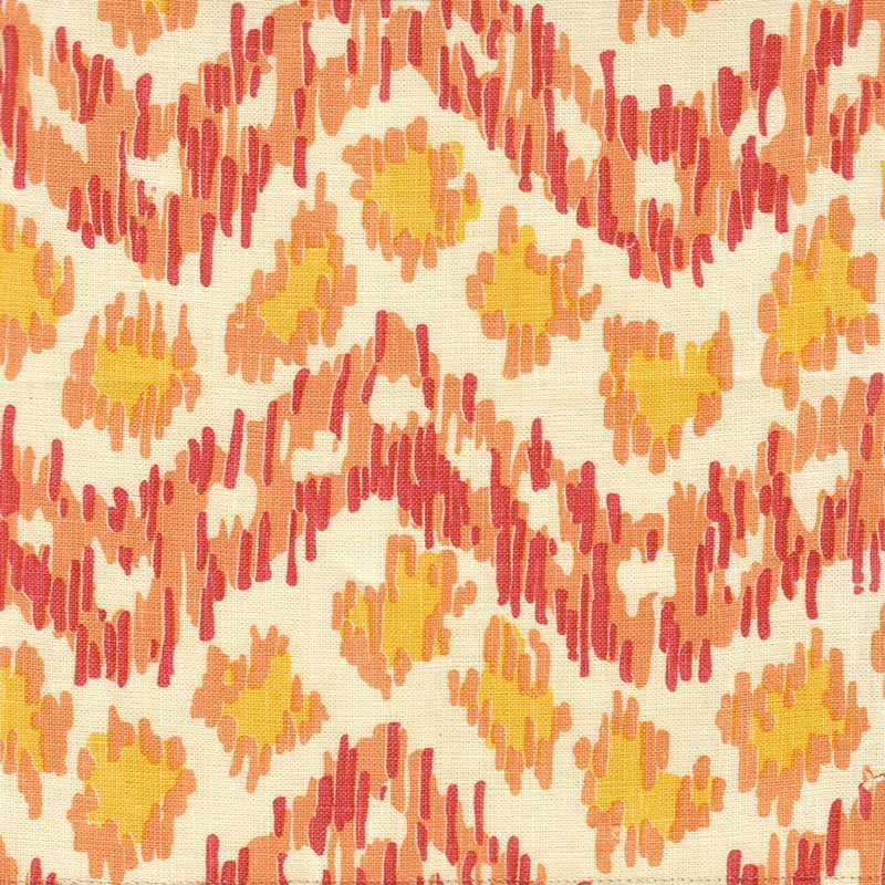 China Seas Zizi Horizontal Terracotta Orange Yellow Fabric 7320H-06T