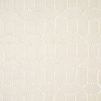 Schumacher Vento Embroidery Natural Fabric 73280