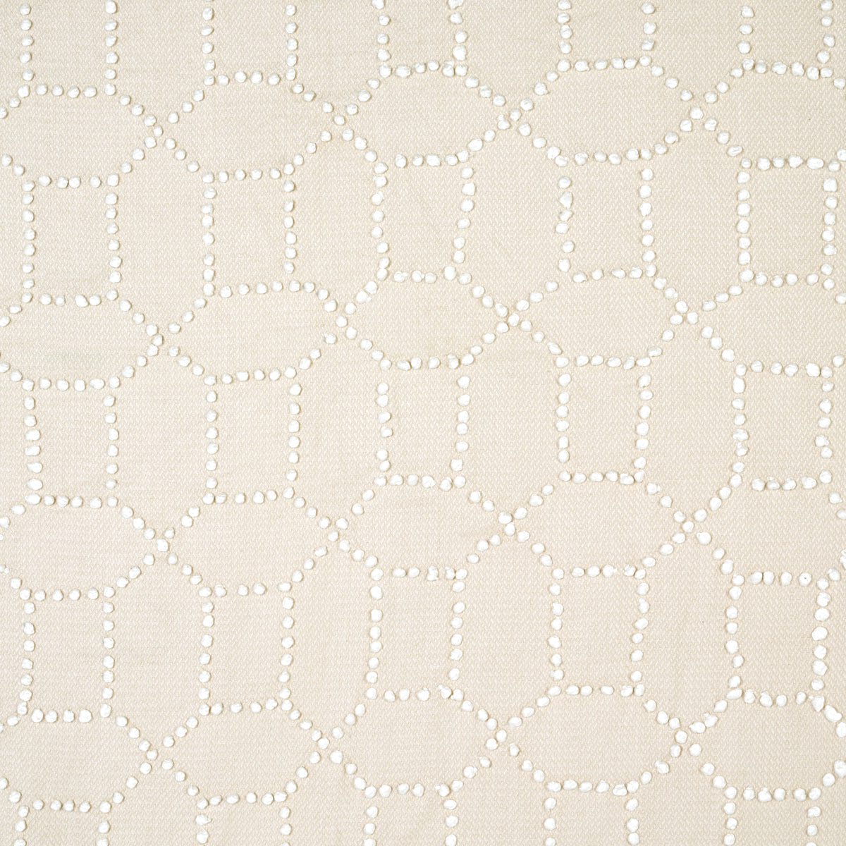 Schumacher Vento Embroidery Natural Fabric 73280