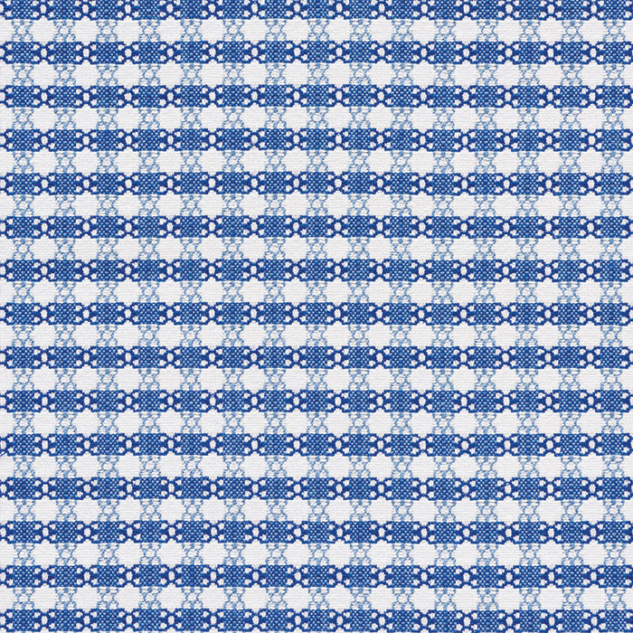 Schumacher Checkmate Blue Fabric Sample 73430