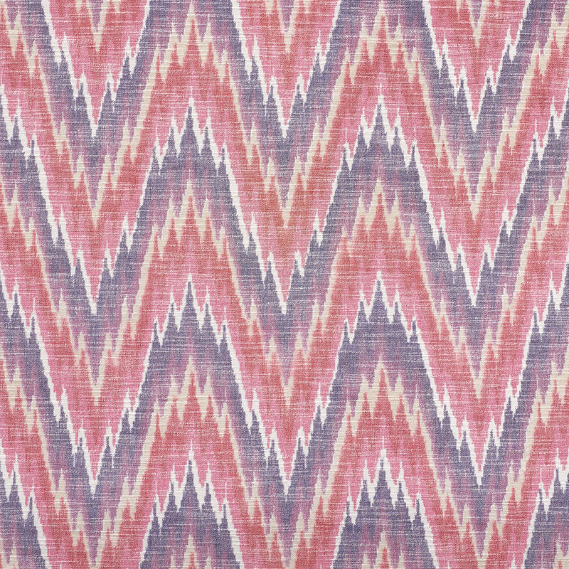 Schumacher Ibiza Flamestitch Berry Fabric Sample 73462