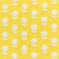 Schumacher Paley Embroidery Yellow Fabric 73480