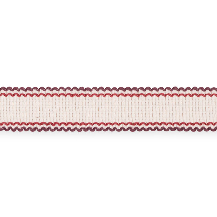 Schumacher Filippa Tape Indoor/Outdoor Berry Trim Sample 73576