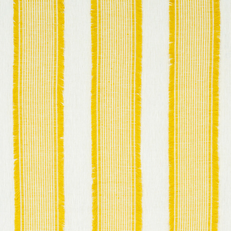 Schumacher Tulum Casement Yellow Fabric Sample 73593