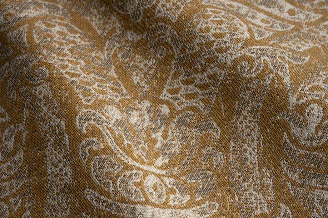 Perennials Go For Baroque Venetian Gold Fabric 736-394