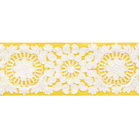 Schumacher Joelle Tape Yellow Trim 73624