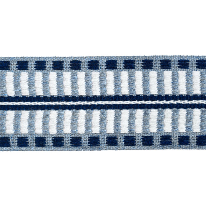 Schumacher Jacobsen Tape Indoor/Outdoor Navy Trim Sample 73636