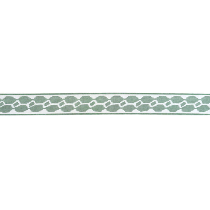 Schumacher Telia Tape Green Trim Sample 73698