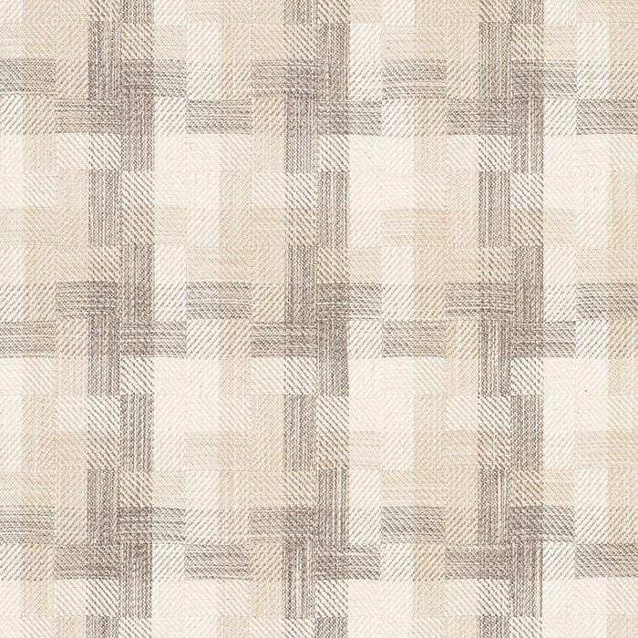 Schumacher Boro Plaid Natural Fabric Sample 73742