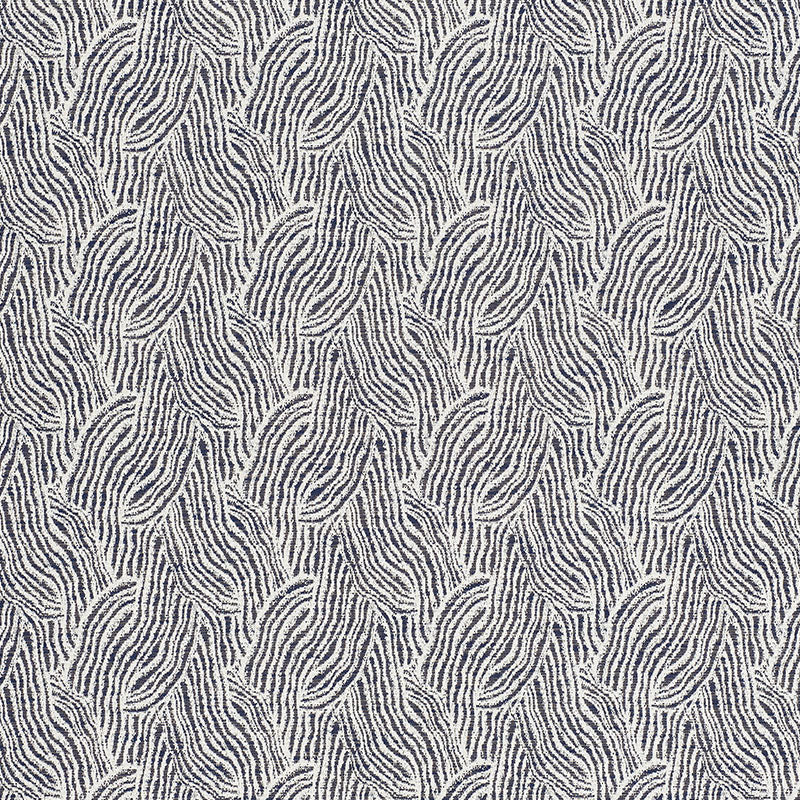 Schumacher Strata Indoor/Outdoor Indigo Fabric 73832
