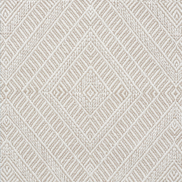 Schumacher Geometric Weave Indoor/Outdoor Natural Fabric 73861