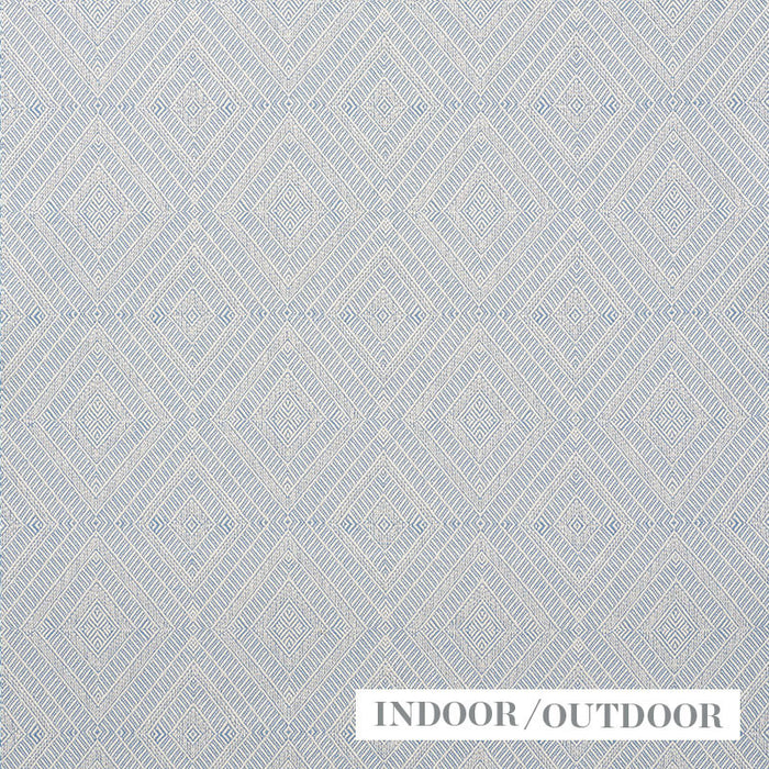 Schumacher Geometric Weave Indoor/Outdoor Chambray Fabric Sample 73863