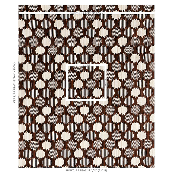 Schumacher Cirque Velvet Brown Fabric Sample 73923