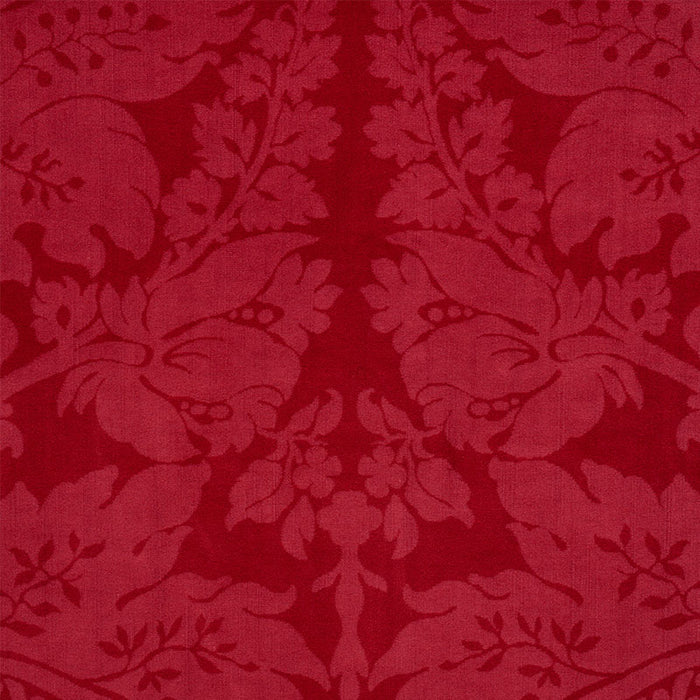 Schumacher Cordwain Velvet Red Fabric 73952